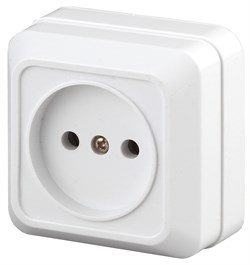 Intro Розетка Quadro 2-201-01 без заземления 2P, 16А-250В, IP20, ОУ, белый Б0053774 - фото 76618