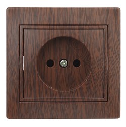 Intro Розетка Plano 1-201-10 без заземления 2P, 16А-250В, IP20, СУ, венге Б0053870 - фото 76639