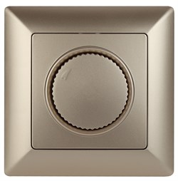 Intro Светорегулятор Solo 4-401-04 поворотный, 600Вт 230В, IP20, СУ, шампань Б0053708 - фото 76643