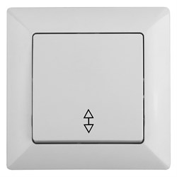 Intro Переключатель Solo 4-103-01 одноклавишный 10А-250В, IP20, СУ, белый Б0053575 - фото 76647