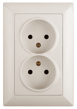 Intro Розетка Solo 4-204-02 без заземления 2х2P, 16А-250В, IP20, СУ, слоновая кость Б0053667 - фото 76650