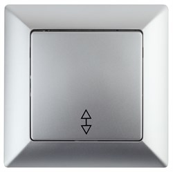 Intro Переключатель Solo 4-103-03 одноклавишный 10А-250В, IP20, СУ, алюминий Б0053579 - фото 76677