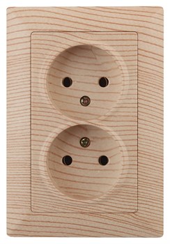 Intro 4-204-11 Розетка 2х2P, 16А-250В, СУ, Solo, сосна (10/100/1500) Б0053673 - фото 76680