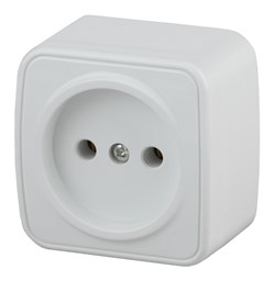 Intro Розетка Polo 3-201-01 без заземления 2P, 16A-250В, IP20, ОУ, белый Б0053550 - фото 76706