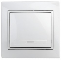 Intro 1-101-01 Выключатель, 10А-250В, IP20, СУ, Plano, Белый Б0027586 - фото 76716