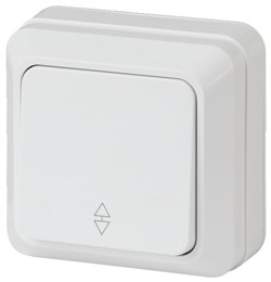 Intro Переключатель Quadro 2-103-01 одноклавишный 10А-250В, IP20, ОУ, белый Б0053749 - фото 76731