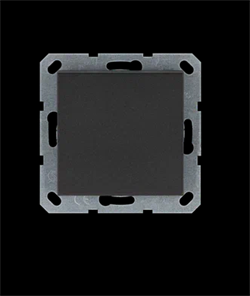 Jasmart Выключатель одноклавишный 10A 250V~ с накладкой, цвет Антрацит G3011B - фото 76756