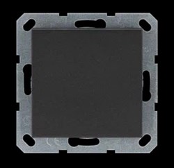 Jasmart Выключатель одноклавишный проходной 10A 250V~ с накладкой, цвет Антрацит G3012B - фото 76757