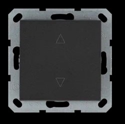 Jasmart Выключатель одноклавишный для штор 10A 250V~ с накладкой, цвет Антрацит G3018B - фото 76764