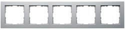 Jasmart Рамка G-Classic  5-постовая, цвет Алюминий G1005S - фото 76786