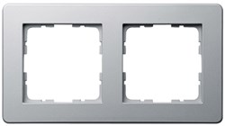 Jasmart Рамка G-Flex 2-постовая, цвет Алюминий G1102S - фото 76788