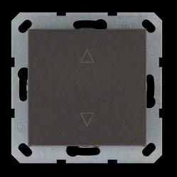 Jasmart Выключатель одноклавишный для штор 10A 250V~ с накладкой, цвет Мокко G3018Z - фото 76799