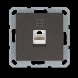 Jasmart Интернет-розетка RJ45 с накладкой, цвет Мокко G6105Z - фото 76805