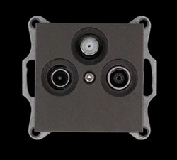 Jasmart Розетка TV+FM+SAT Φ9.5mm оконечная с накладкой, цвет Мокко G6206Z - фото 76813