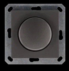 Jasmart LED Диммер с накладкой 30-400W, 1gang 2way, цвет Мокко G4012Z - фото 76821