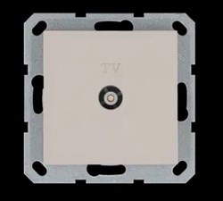 Jasmart Розетка TV Φ9.5mm оконечная с накладкой, цвет Тауп G6001T - фото 76850