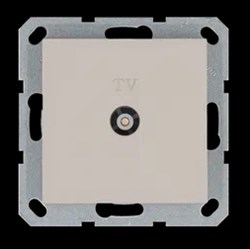 Jasmart Розетка TV Φ9.5mm проходная с накладкой, цвет Тауп G6002T - фото 76851