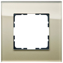 Jasmart Рамка 1-постовая, стекло Champagne Gold G1001GG - фото 76870