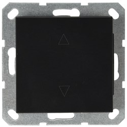 Jasmart G Черный матовый Выключатель 1-кл жалюзи, 10A 250V~ G3018PB - фото 76873