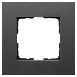 Jasmart Рамка 1-постовая, алюминий Black G1001AB - фото 76878