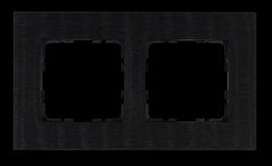 Jasmart Рамка 2-постовая, алюминий Black G1002AB - фото 76880