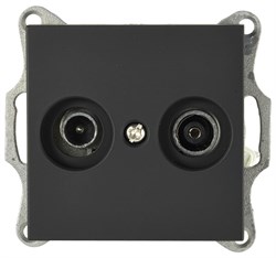 Jasmart G Черный матовый Розетка TV+FM оконечная G6204PB - фото 76890