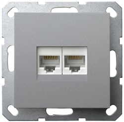 Jasmart G Алюминий Розетка RJ45 двойная G6106S - фото 76930