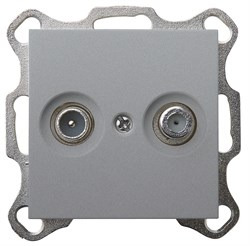 Jasmart G Алюминий Розетка TV+FM оконечная G6204S - фото 76931