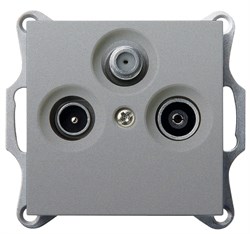 Jasmart G Алюминий Розетка TV+FM+SAT оконечная G6206S - фото 76933