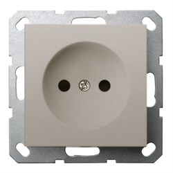 Jasmart Розетка без заземления с защитными шторками 16A 250V~ 2P, цвет Тауп G5503T - фото 76968