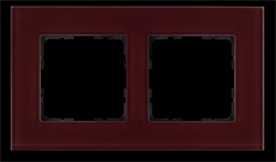 Jasmart Рамка 2-постовая, стекло цвет Гранатовый G1002GH - фото 76973
