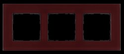 Jasmart Рамка 3-постовая, стекло цвет Гранатовый G1003GH - фото 76974