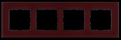 Jasmart Рамка 4-постовая, стекло цвет Гранатовый G1004GH - фото 76975