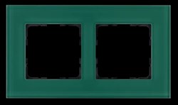 Jasmart Рамка 2-постовая, стекло цвет Лазурный G1002GJ - фото 76978