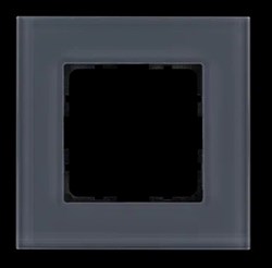 Jasmart Рамка 1-постовая, стекло цвет Маренго G1001GC - фото 76981