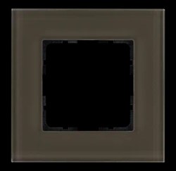 Jasmart Рамка 1-постовая, стекло цвет Каперсовый G1001GT - фото 76985