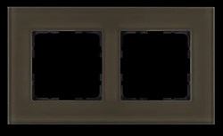 Jasmart Рамка 2-постовая, стекло цвет Каперсовый G1002GT - фото 76986