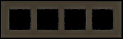 Jasmart Рамка 4-постовая, стекло цвет Каперсовый G1004GT - фото 76988