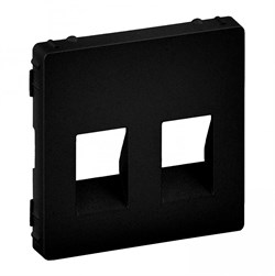 Legrand Valena Life Black лицевая панель для аудиорозетки с пружинными зажимами двойной, антрацит. 756372 - фото 77086