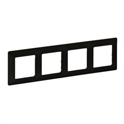 Legrand Valena Life Black рамка антрацит 4-постовая универсальная 754254 - фото 77108