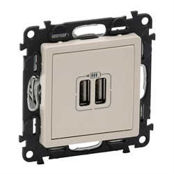 Legrand Valena Life слоновая кость розетка 2-ая USB 240В/5В 1500мА 753512 - фото 77171