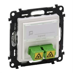 Legrand Valena Life белый розетка оптическая для подкл. оптоволок кабелей SC/APC (с лицевой панелью) 753130 - фото 77183