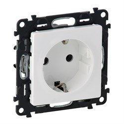 Legrand Valena Life белый розетка 1-ая с заземлением, с защитными шторками, безвинтововой зажим 753420 - фото 77193