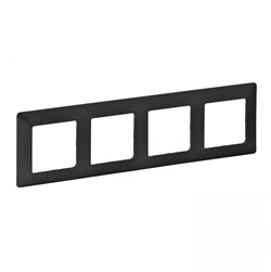 Legrand Valena Life Black рамка графит 4-постовая универсальная 754274 - фото 77232