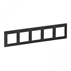 Legrand Valena Life Black рамка графит 5-постовая универсальная 754275 - фото 77233