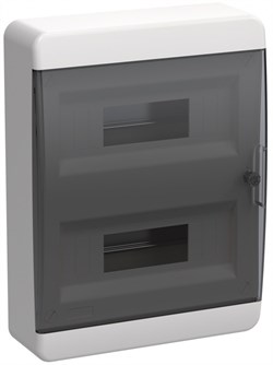 IEK TEKFOR Корпус пласт. ЩРН-П-24 IP41 черн. прозр. дверь TF5-KP12-N-24-41-K01-K03 - фото 77320