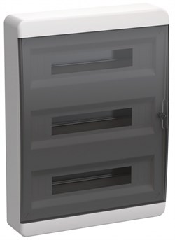 IEK TEKFOR Корпус пласт. ЩРН-П-54 IP41 черн. прозр. дверь TF5-KP12-N-54-41-K01-K03 - фото 77374