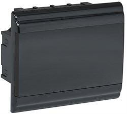 IEK PRIME Корпус пластиковый встраиваемый ЩРВ-П-9 черный IP41 MKP13-V-01-09-41-K02 - фото 77398