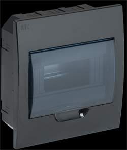 IEK KREPTA 3 Корпус пластиковый ЩРВ-П-8 IP41 черный скрыт.монтаж MKP12-V-08-41-K02 - фото 77415