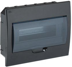 IEK KREPTA 3 Корпус пластиковый ЩРВ-П-12 IP41 черный скрыт.монтаж MKP12-V-12-41-K02 - фото 77416
